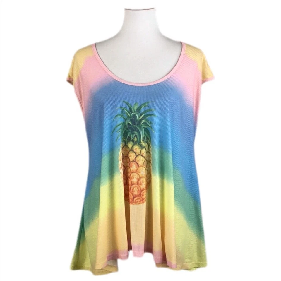 Женская желтая туника для плавания с ананасом Wildfox / накидка XS размер XS - Изображение 2 из 4