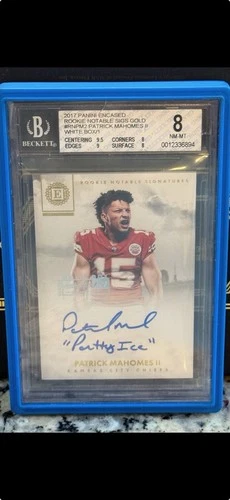 Panini 2017 Encased Patrick Mahomes II RNS Gold RC Auto #RN-PM2 BAS 1/1