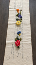 RHF Designs Wall Flowers Punch Needle Rug Hooking Project 20x60 Unfinished