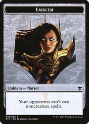 Emblem - Narset Transcendent Dragons of Tarkir Token