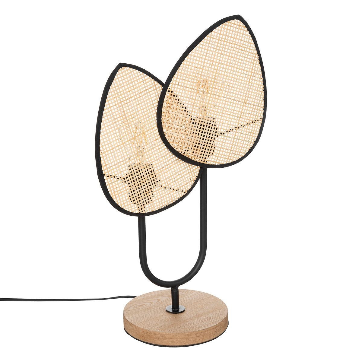 Lampe à poser en métal Olme de 44cm avec finition beige mat