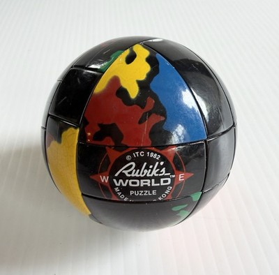 Vintage 1982 ITC Rubik s World Puzzle Globe Sphere Toy Cube