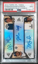 2012 Topps Triple Threads Autograph Relic  Gordon Kemp Kershaw #17 /36 PSA 9