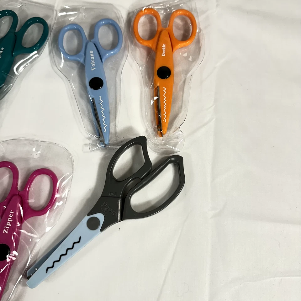 Tesoura para Artesanato - Borda Decorativa, Pacote com 9, Zig Zag, Scrapbooking, Fantasia, Padrão, - Imagem 4 de 4