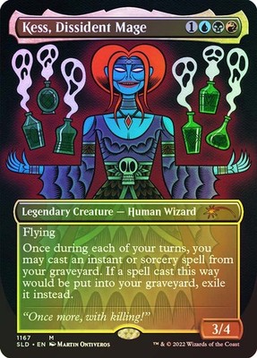 mtg secret lair Kess, Dissident Mage / Kess, insoumise magier NM Magic vo FOIL