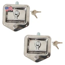 Buyers Products L8815 T-Handle Latch, 2 2 Count Stainless Steel Single Point