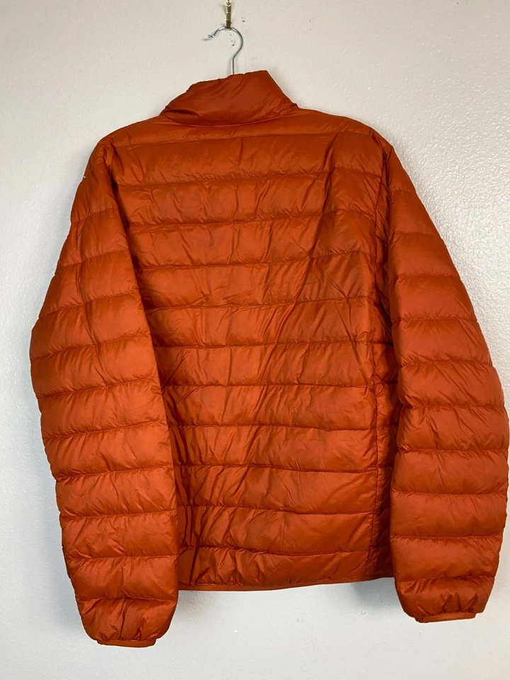 Eddie Bauer мужской пуховик вниз Куртка Пальто размер большой оранжевый легкий Gorpcore - Изображение 2 из 4