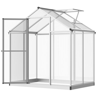 4' L x 6' W Stable Outdoor Walk-In Cold Frame Garden Greenhouse