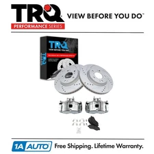 TRQ Performance Front Brake Pad & Rotor Kit Fits 2007-2017 Mitsubishi