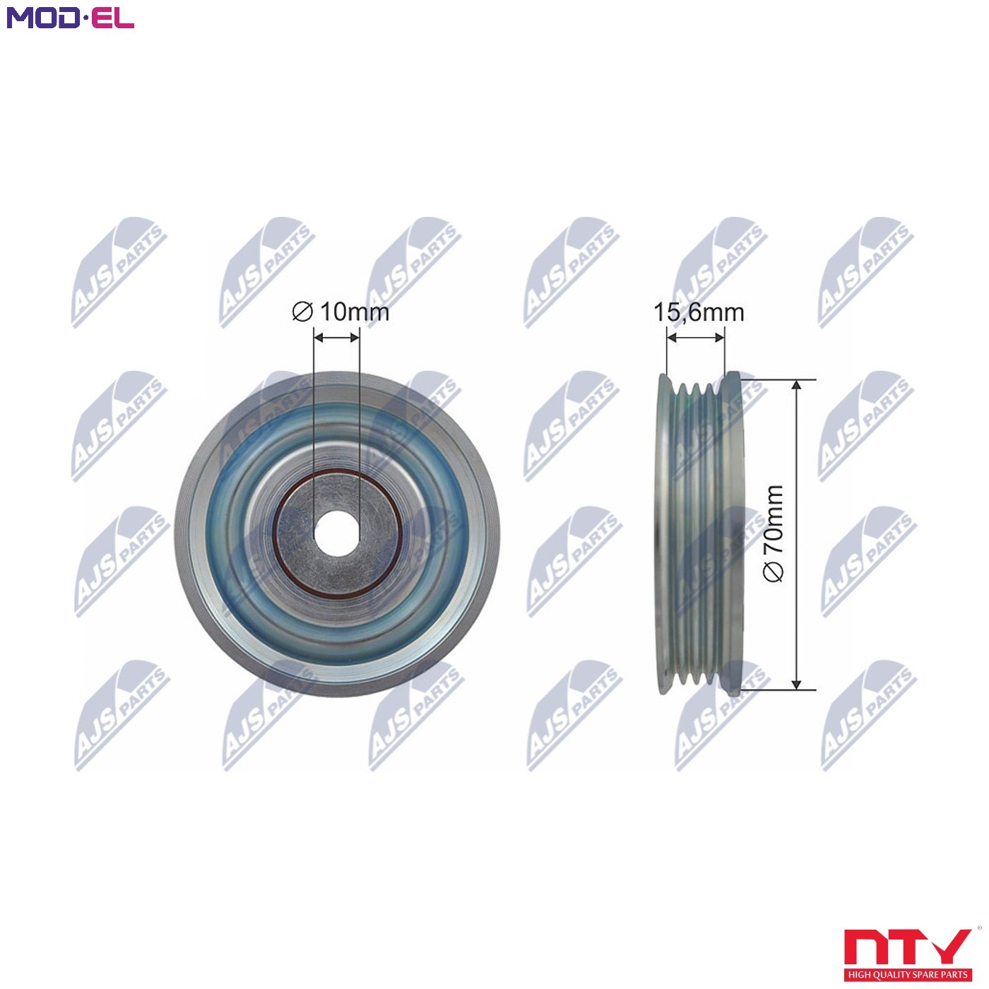 Fits NTY RNK-SU-006 PULLEY IDLER V-BELT - Image 10
