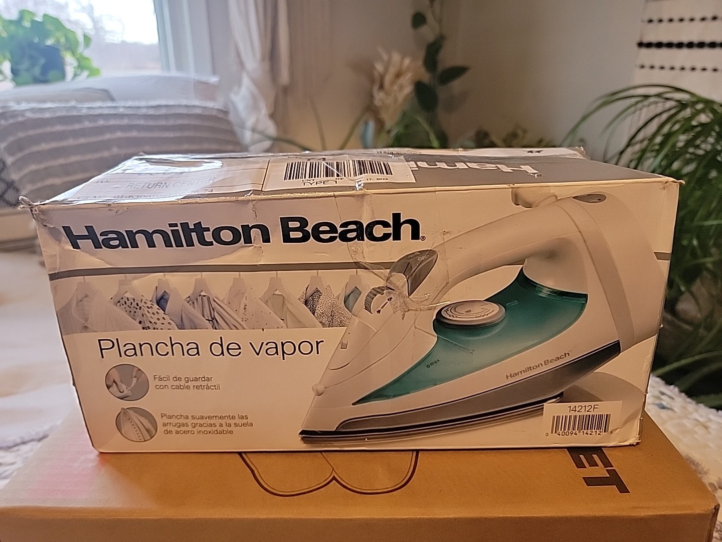 Hamilton Beach Steam Iron, Retractable Cord, Stainless Steel