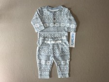 Carter  s Baby Boys Newborn 2 Piece Winter Outfit Bodysuit  Pants, New With Tags