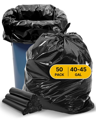 #ad Uimoso Heavy Duty Contractor Trash Bags 40 45 Gallon 1.7MIL Garbage Bag 50 Count $18.99