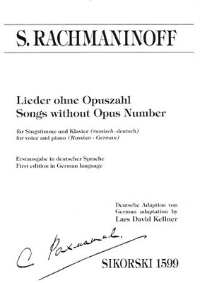 Songs Without Opus Number Lieder ohne Opuszahl