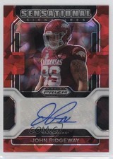 2023 Panini Chronicles Draft Picks Red Ice Prizm John Ridgeway #SS-JRI Auto 12in