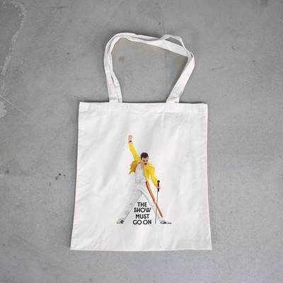 THE SHOW MUST GO ON  Freddie Mercury Queen Bohemian Rhapsody Tote Bag