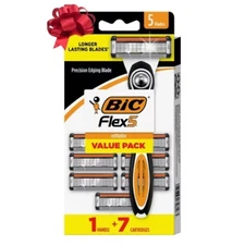 BiC Flex 5 Men's Refillable 5-Blade Razors - 1 Handle + 7 Cartridges