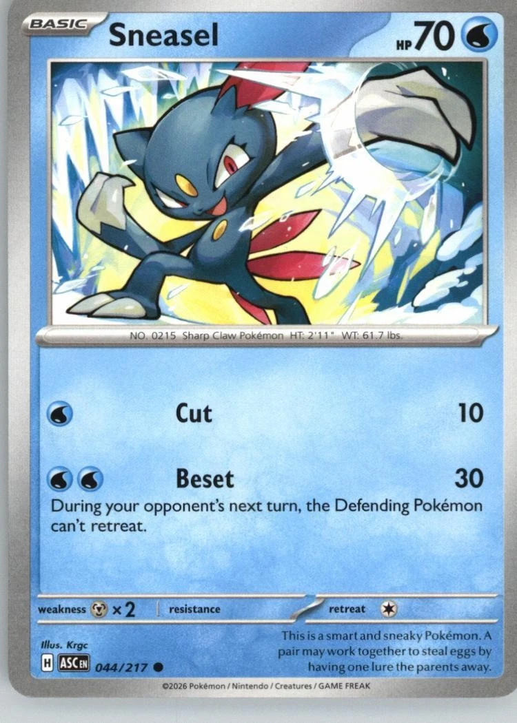 Sneasel Pokémon TCG Cards for sale | eBay