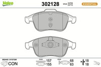 Neu - Valeo 302128 Bremsbelagsatz, Scheibenbremse FüR Renault