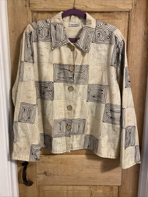 TAN, BROWN AND GOLD Embroidered JACKET  By UNITS Size X-large