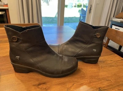 KEEN Mora Women's Ankle Boots, Brown Leather, Side Zipper, Size 11 - Image 1 of 4