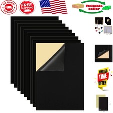 10PCS Self-Adhesive Black Felt Sheets, 8.3" x 11.8" for Crafting Organization