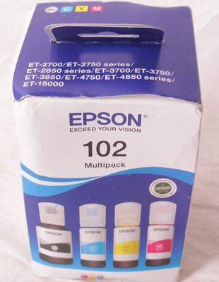 new/sealed: AUTHENTIC Epson 102 EcoTank Ink Refill Bottle, Multipack expiry 2029