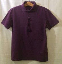 Men's Luciano Barbera plum color short sleeve polo US size Small