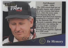 1994 Traks Premium Checklist First Run Neil Bonnett #25 HOF
