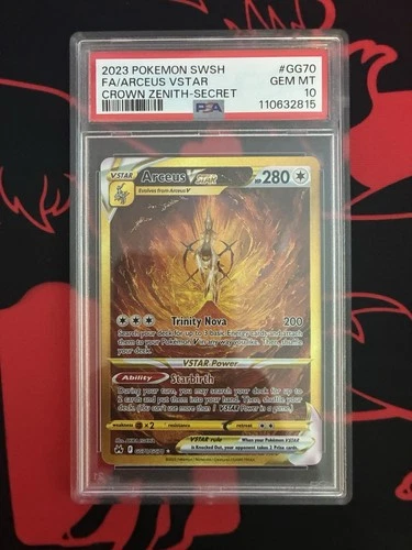 Pokemon Arceus VSTAR GG70/GG70 Crown Zenith Galarian Gallery Holo PSA 10