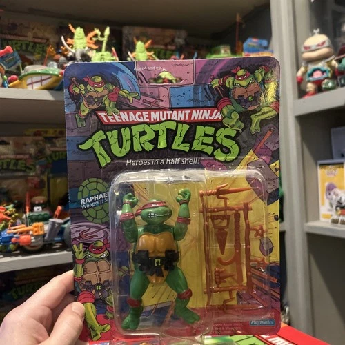 TMNT Raphael Action Figure Hard Head 10 Back Unpunched 1988 Playmates Toys #5003