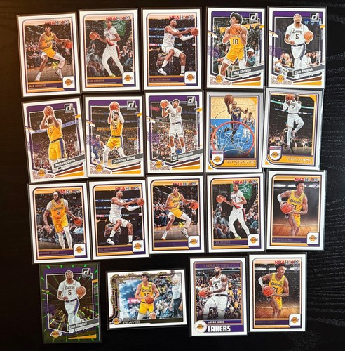 Los Angeles Lakers 19-Card Lot LeBron James Anthony Davis Reaves Lewis RC