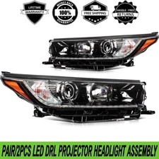 2PCS/PAIR Projector Headlights W/ LEDDRL For Toyota Highlander SE 3.5L 2017-2019