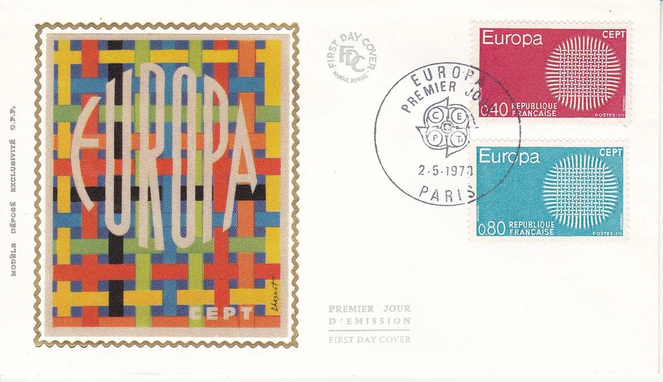 Enveloppe 1er jour Europa 1973 soie FDC 1 - Photo 1/2