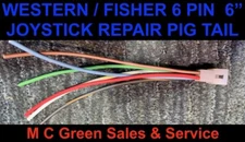 FISHER SNOW PLOW 6 PIN JOYSTICK CONTROLLER REPAIR PIG TAIL USA MADE OEM COLORS