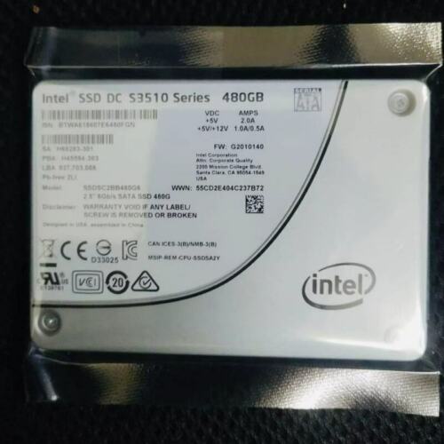 SSD d'entreprise Intel 480 Go S3510 2,5 pouces SATA 6 Go/s série DC SSDSC2BB480G6 neuf - Photo 1/2