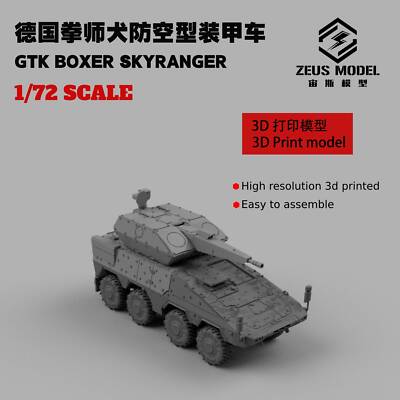 unassembled 1/72/87/144 German Boxer Anti-Aircraft Armored Vehicle Model Kit^^