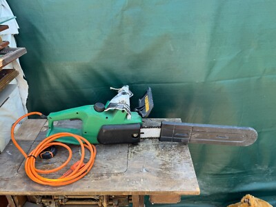 VINTAGE ELEKTRISCHE KETTENSÄGE GRÜN SCHWARZ DIY HOLZSCHNEIDWERKZEUG GETESTET OREGON