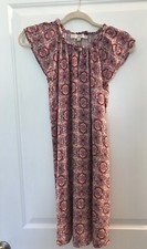 Women's LOFT XS short sleeve knee length multicolored dress