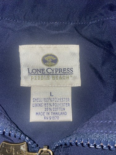 Pebble Beach Performance Jacket Mens XL Blue Full Zip Golf Casual Polyester - Picture 2 of 8