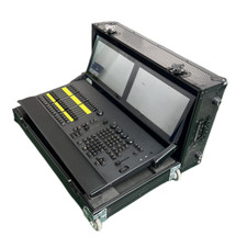 DMX512 controller folding two display T2 motorized led fader light console /case