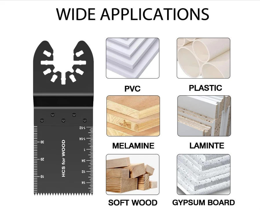 20PCS Oscillating Saw Blades Set Carbide  Multi Tool Blade Wood Metal Cutter UK - Image 4 of 4