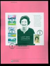 #4716   Forever -  Lady Bird Johnson Souvenir Sheet USPS #1250 Souvenir Page