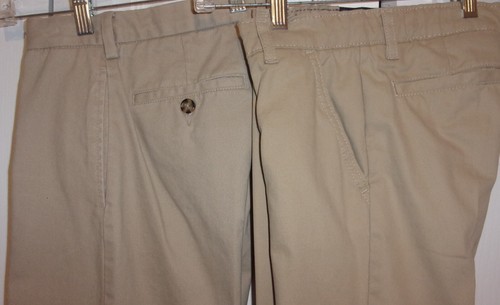 Boys 14 Slim, (2 pair) Gap & Crown & Ivy khaki pants with adjustable waist - Picture 2 of 7