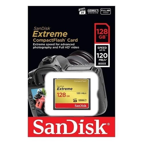 SanDisk Extreme CF 128GB 120MB/s UDMA7 SDCFXSB-128G-G46 - Picture 2 of 3