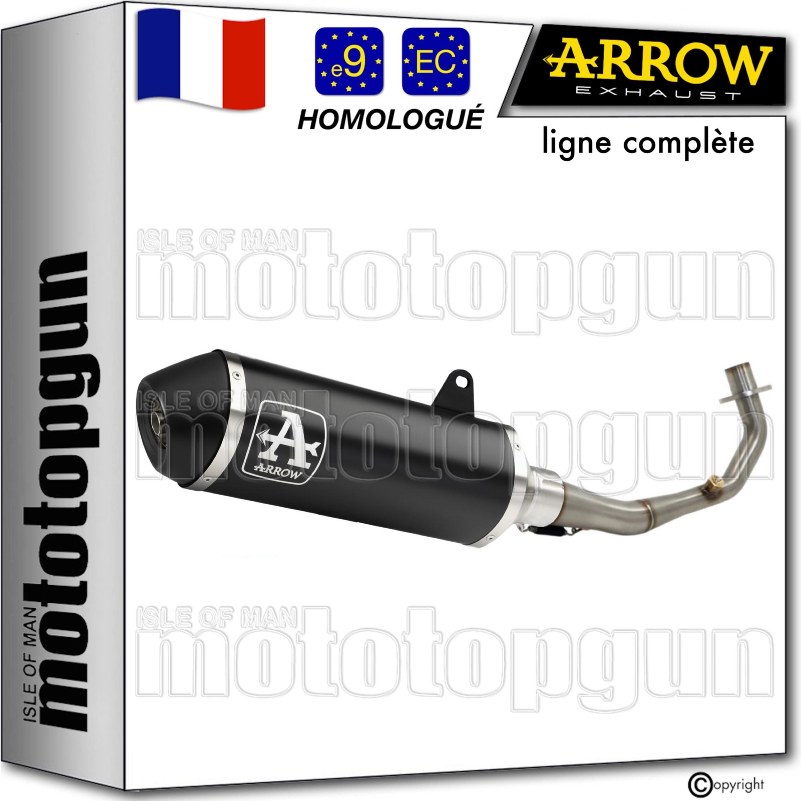 Ligne complete open noir urban arrow piaggio medley 150 s abs 2020
