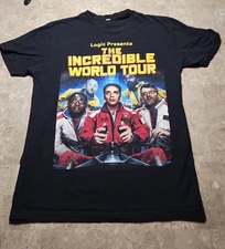 Logic Presents The Incredible World Tour 2016 Concert T Shirt Sz S Rap Hip Hop