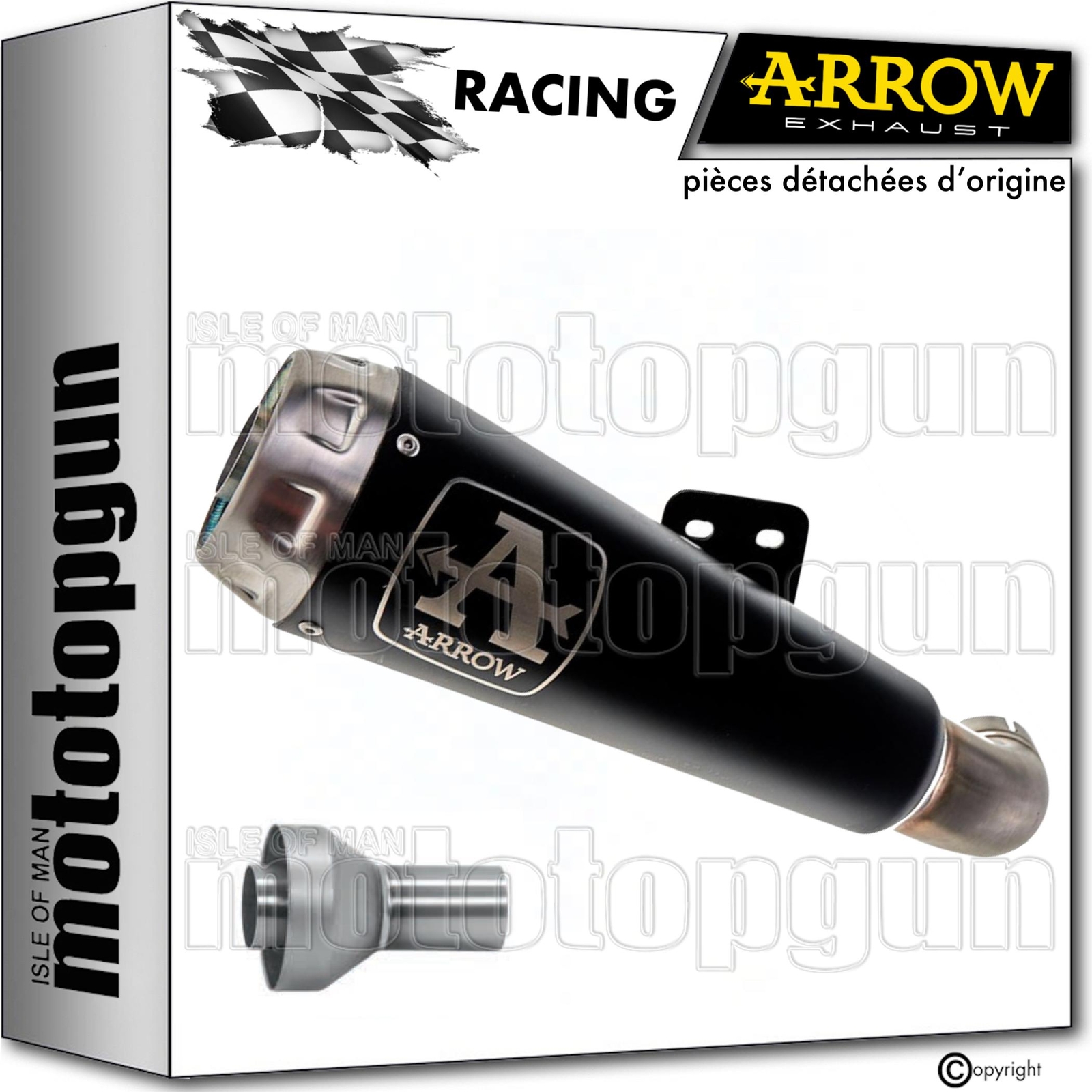 Silencieux Échappement Racing Arrow Noir Augmente Puissance Suzuki GSX-R 1000 2020