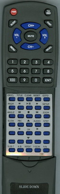 Replacement Remote for COBY DVD536, DVD765, DVD433, DVD588