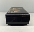 Peacock Black Lacquer Jewelry Music Box Summit 1986 Japan Gold 8x5” Red Velvet — photo 4
